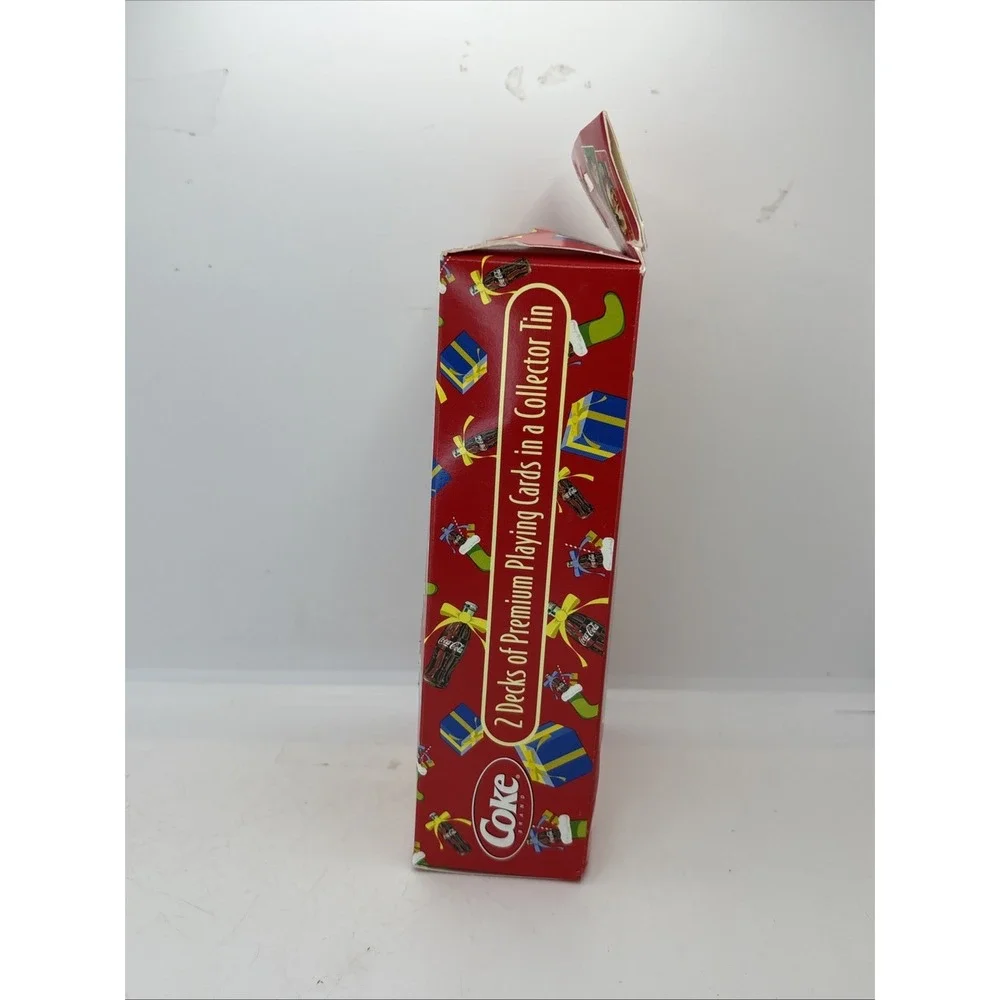 NEW COCA COLA SANTA CLAUS CHRISTMAS‎ PLAYING FACTORY SEALED CARDS 2 DECKS IN TIN